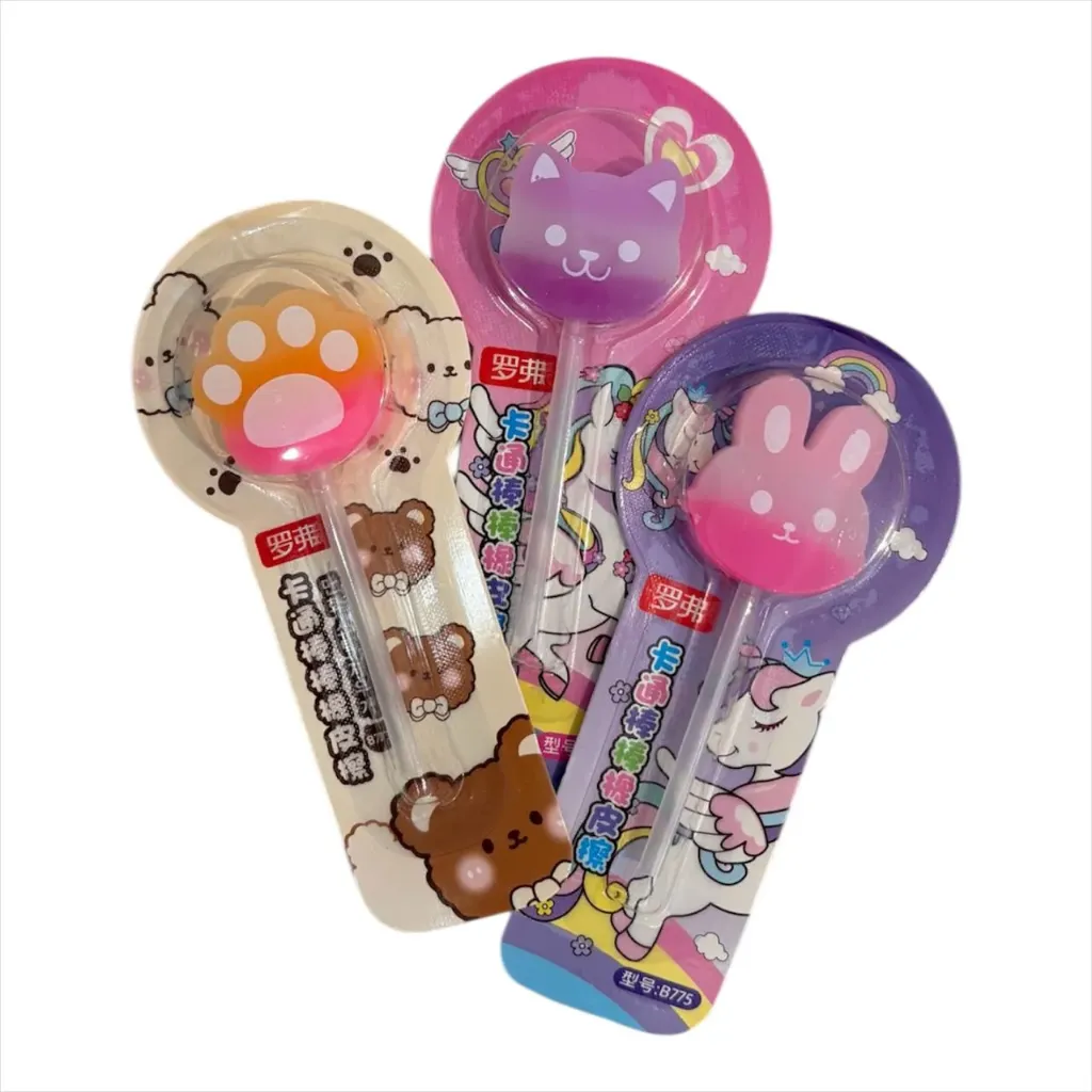 Goma de borrar chupetín Animalitos