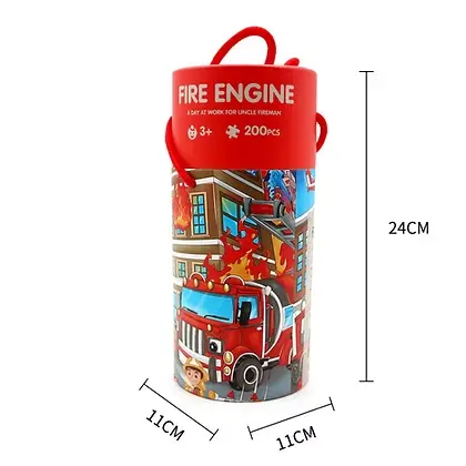 [YGB334] Rompecabezas bomberos tubo 200 piezas