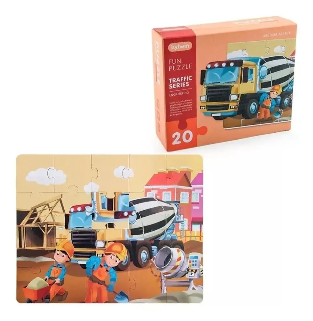 [YGB252] Rompecabezas Vehículos construcción 20 piezas