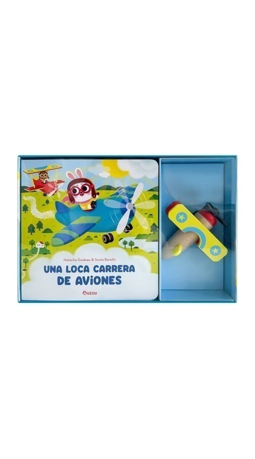 Una loca carrera de aviones (libro + juguete)