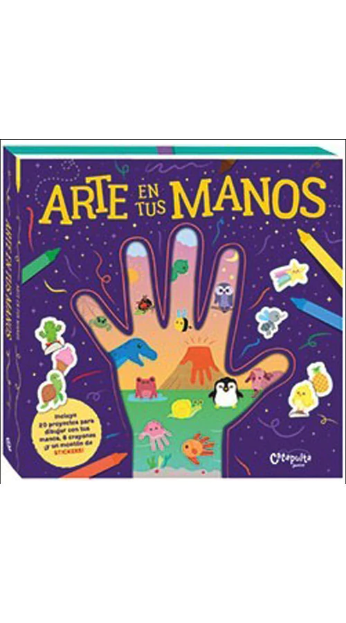 Arte en tus manos (20 proyectos para dibujar + 8 crayones + stickers)