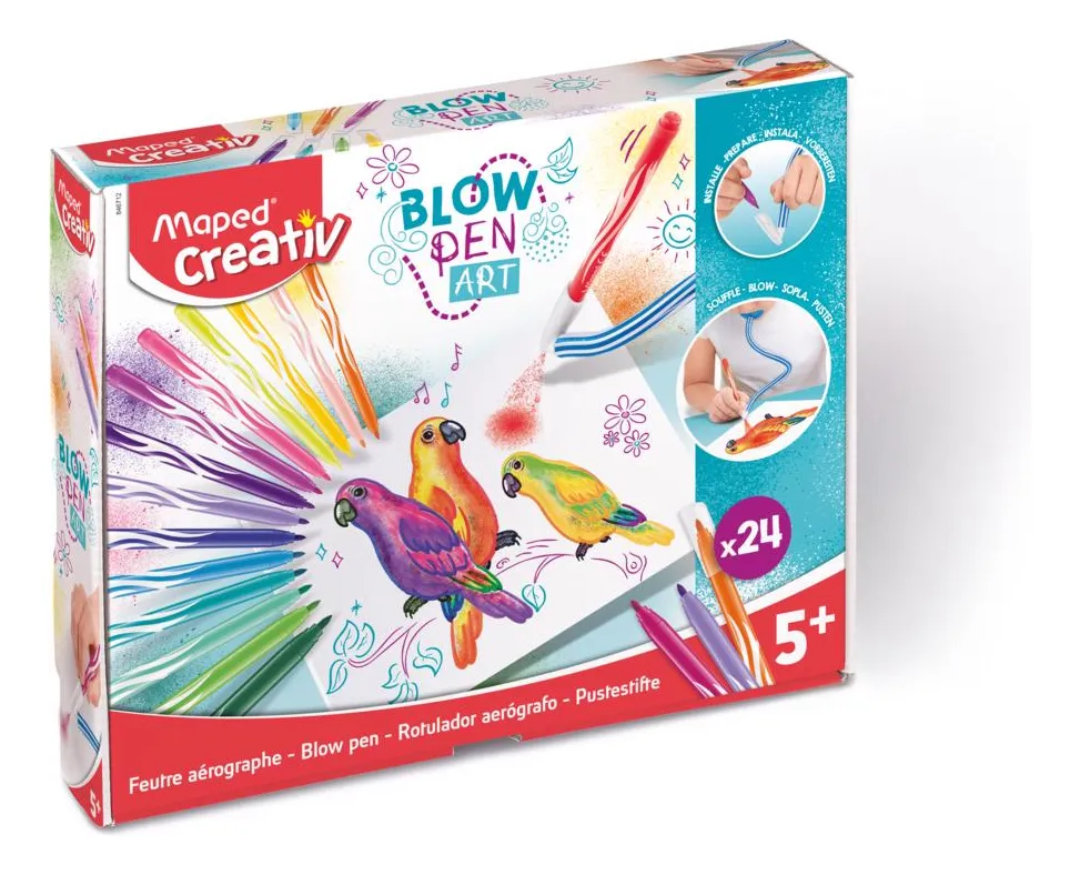 Set Maped Creativ Blow Pen Art 24 fibras