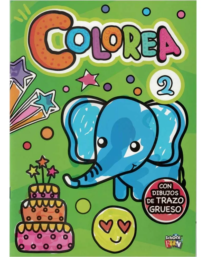 Colorea con dibujos de trazo grueso