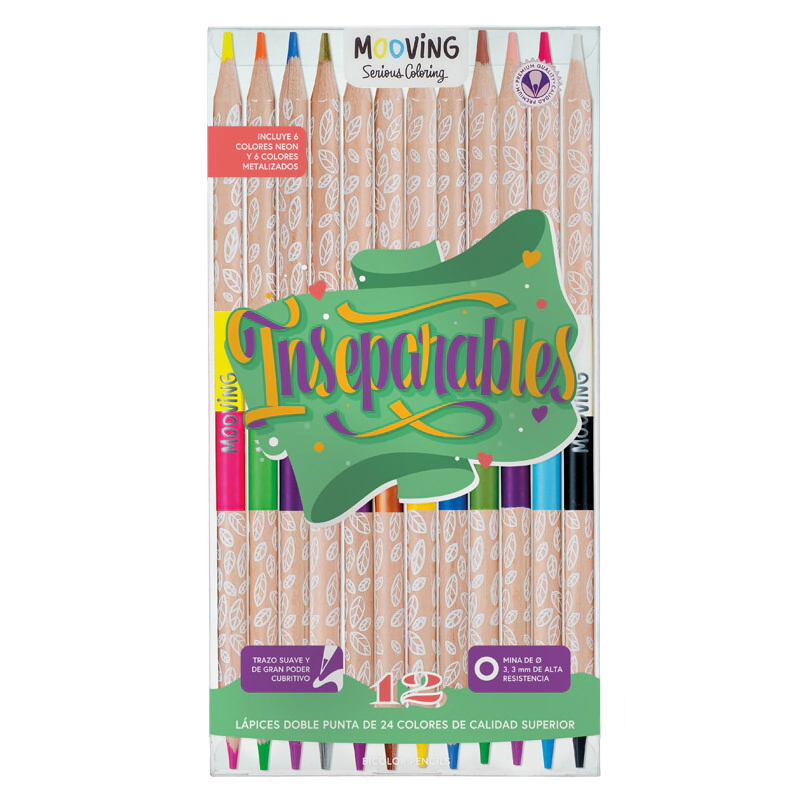 [3011412] Lápices de colores Bicolor Mooving x 12
