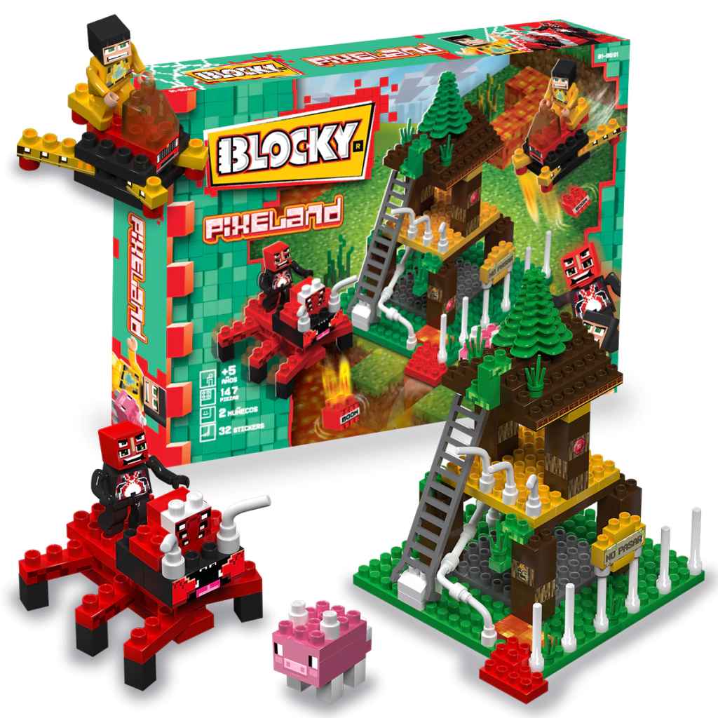 [010691] Blocky Pixeland - Bosque Arácnido 147 piezas