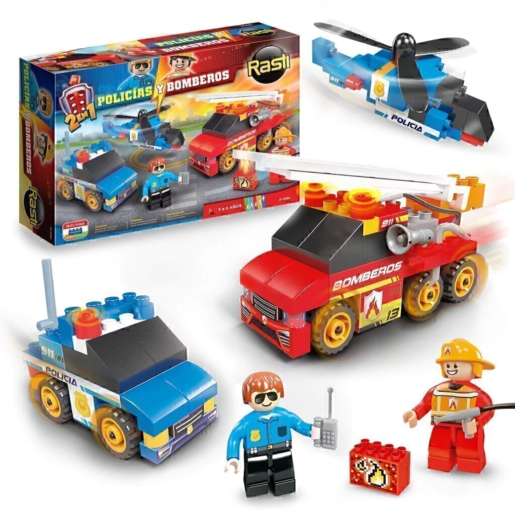 RASTI Policías-Bomberos 120 piezas