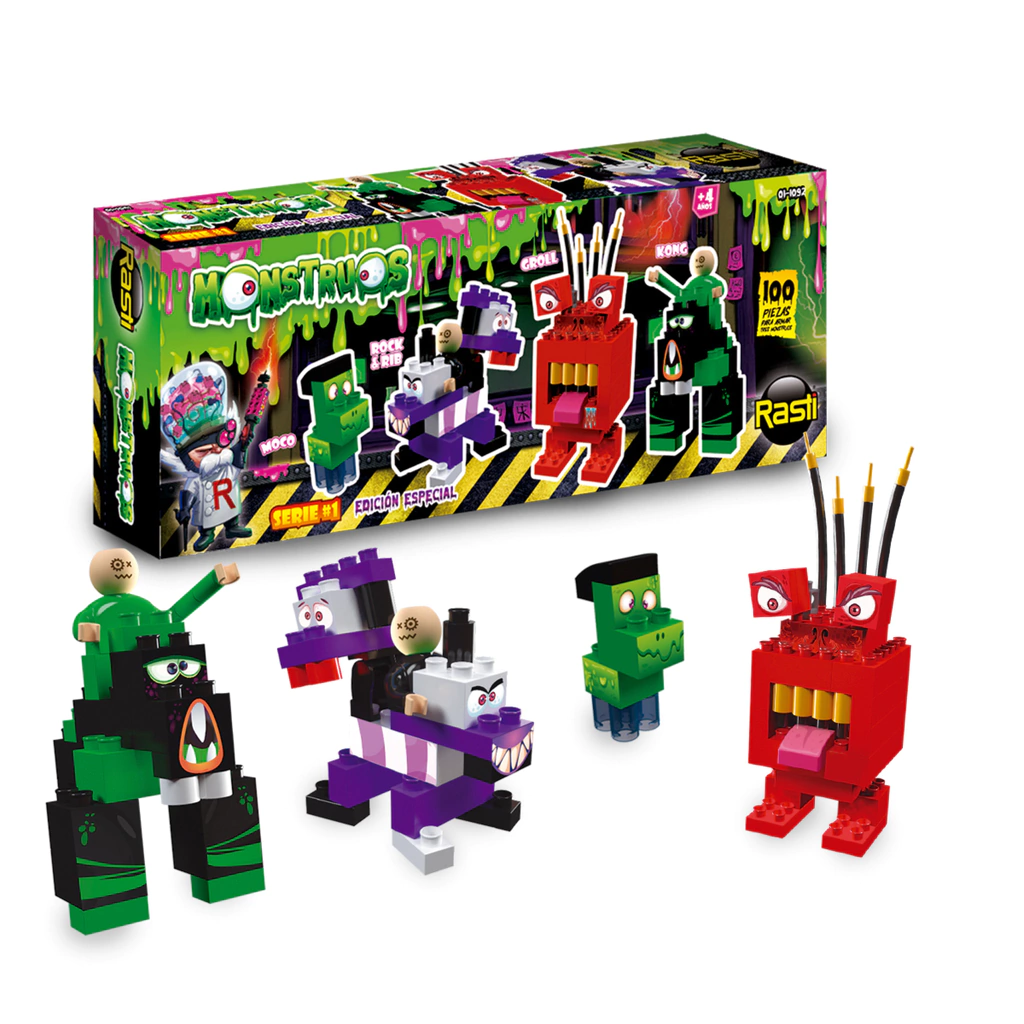 Rasti Monstruos caja x 4 100 piezas