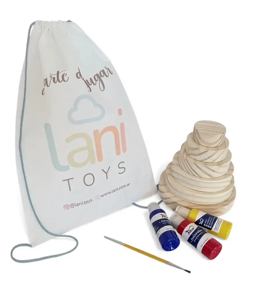 Torre encastre Círculos madera