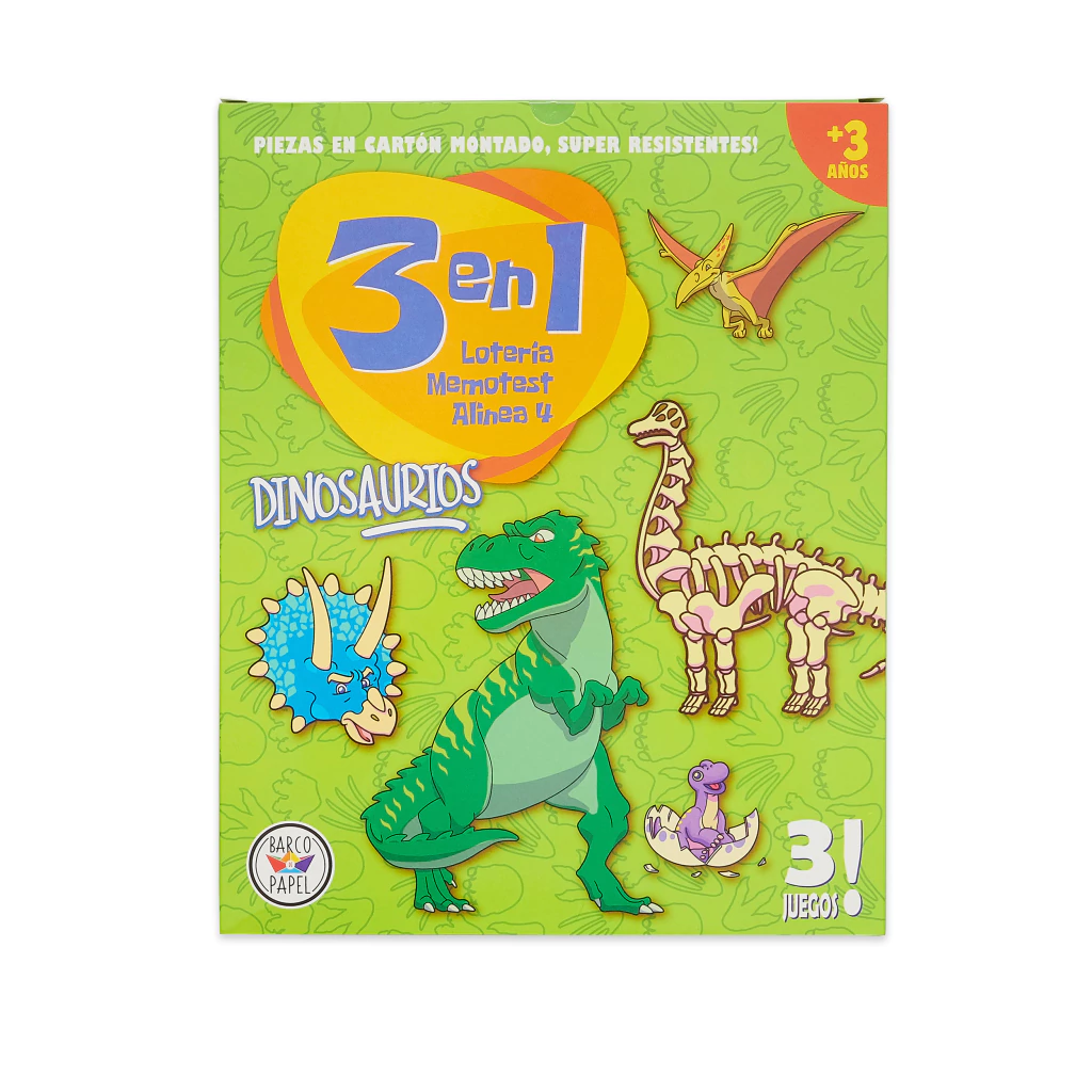 Juego 3 en 1 Dinosaurios