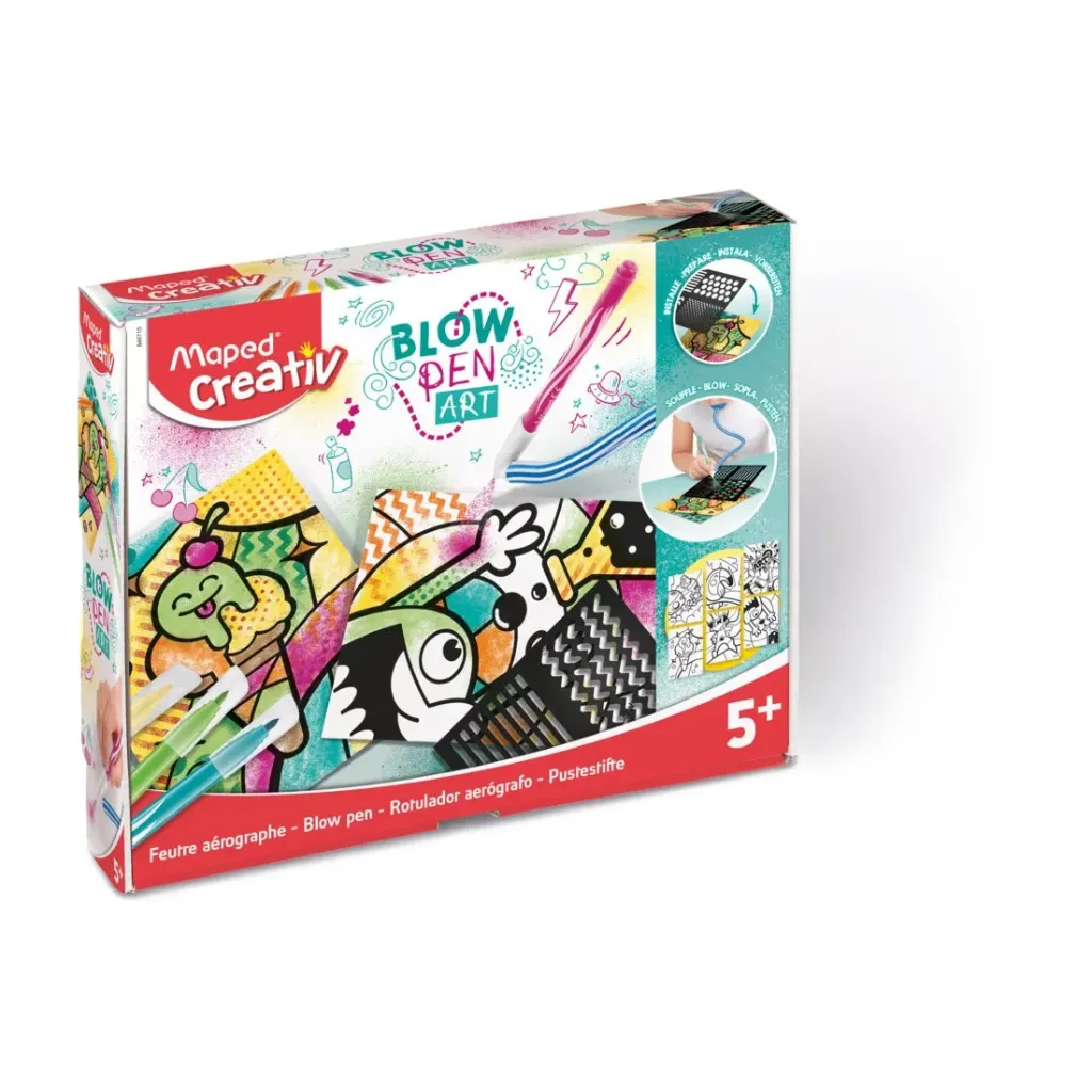Set Maped Creativ Blow Pen Art Stencil