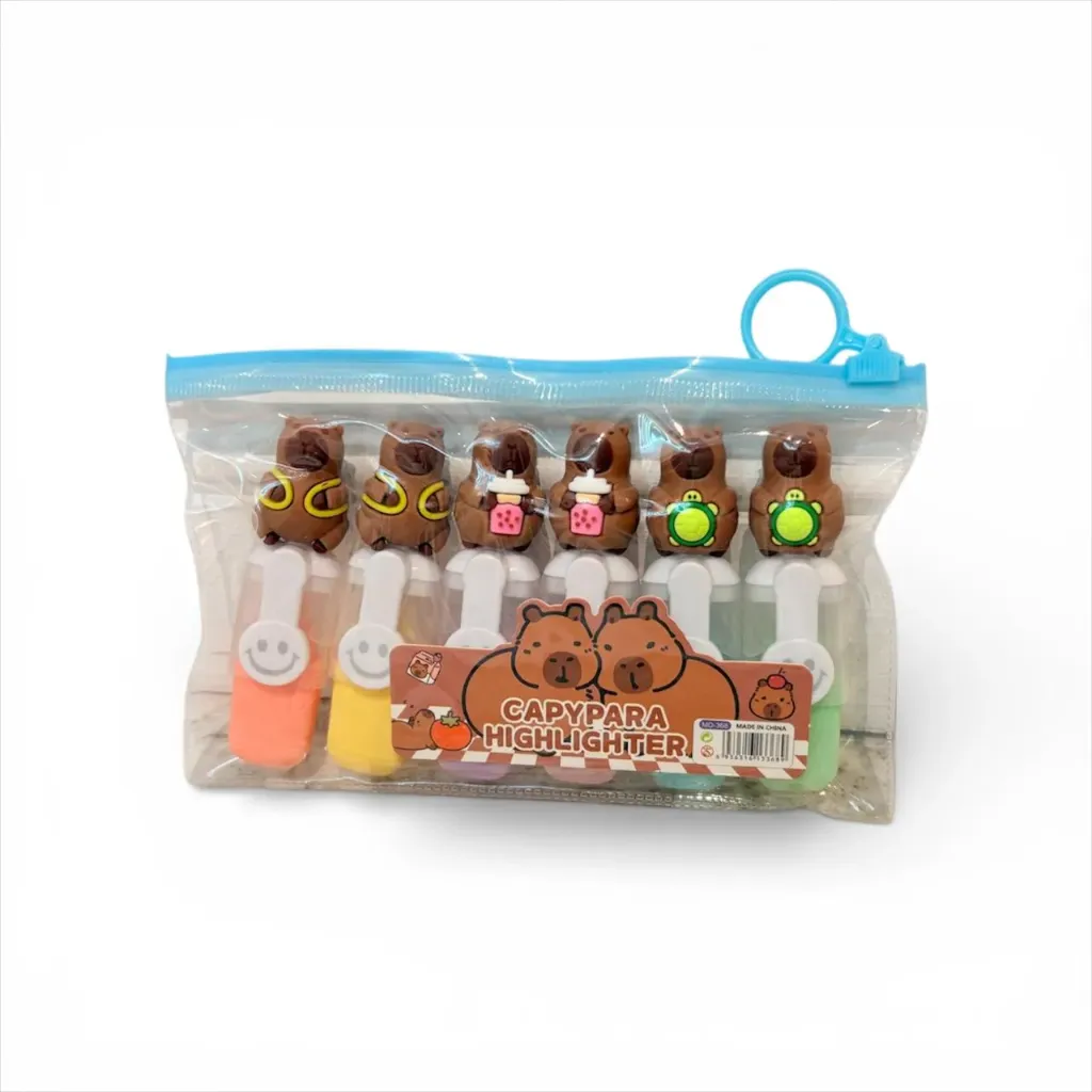 Resaltadores fantasía Capibara x 6