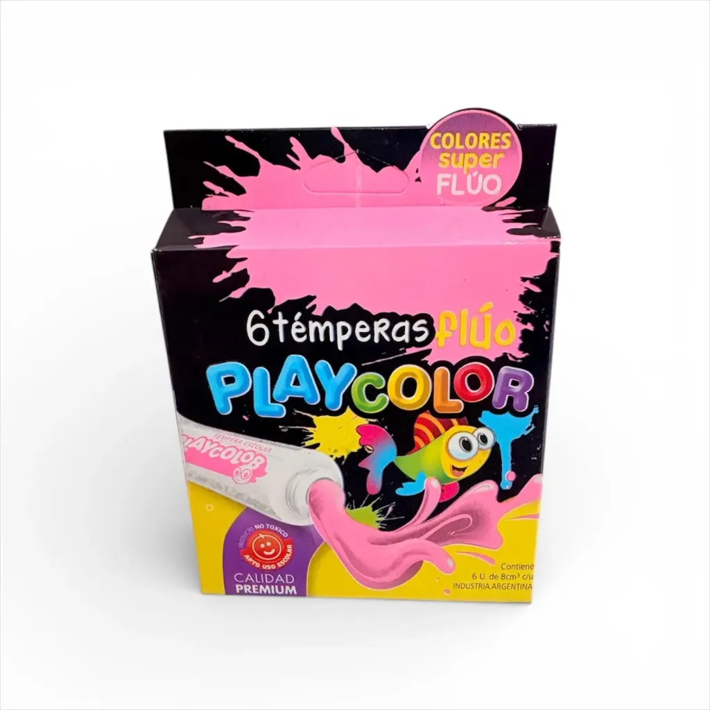 Témpera flúo 6 colores