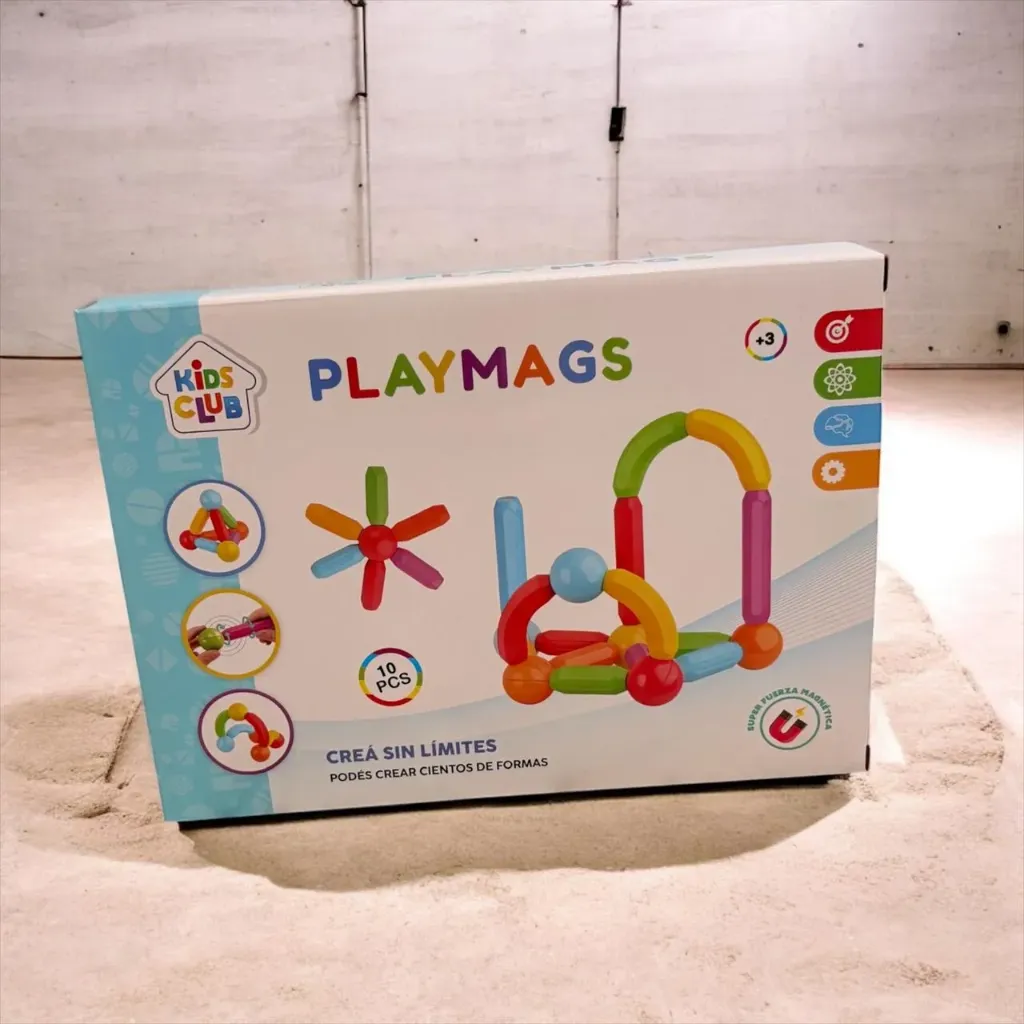 Juego de construcción magnético Play Mags 10 pzs