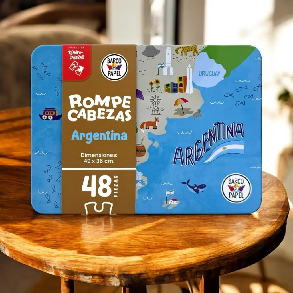 Rompecabezas lata Argentina 48 pzs