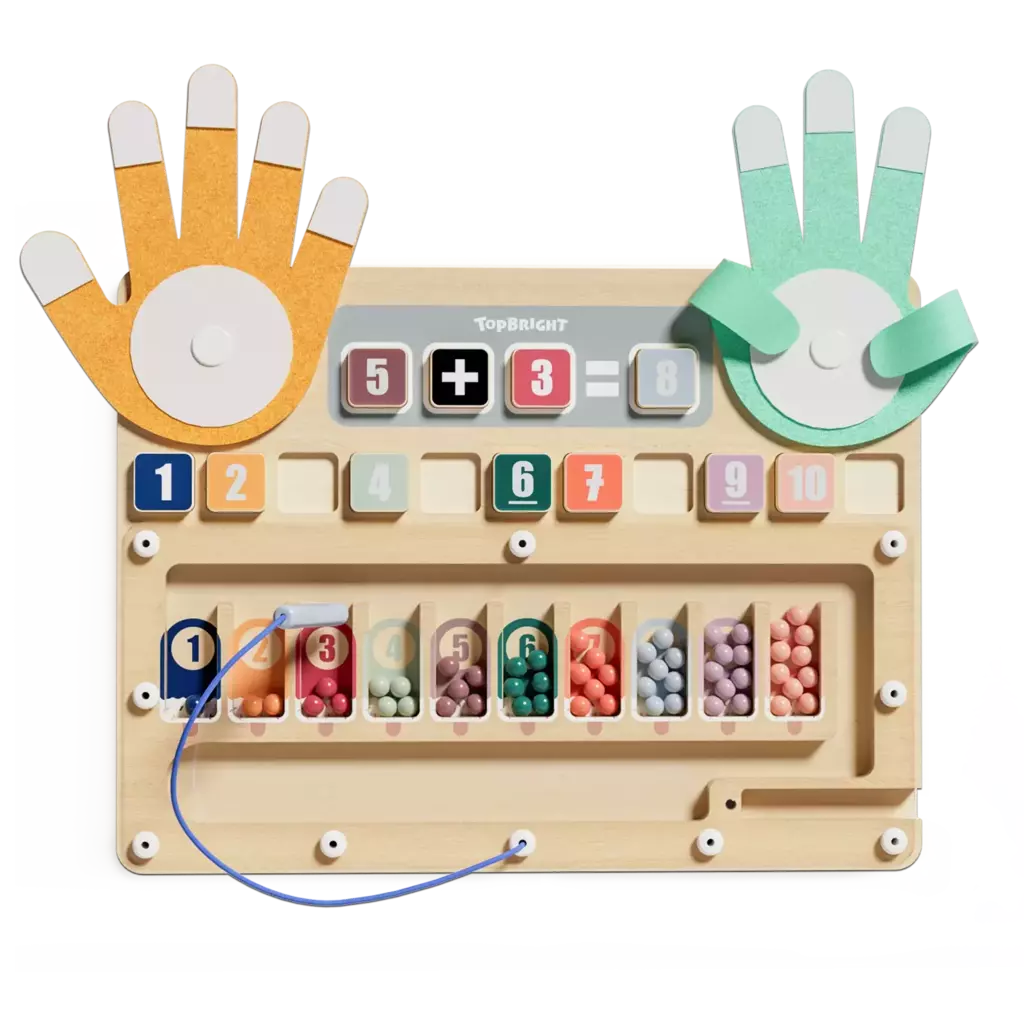 Dedos y perlitas matemáticas Juego Montessori